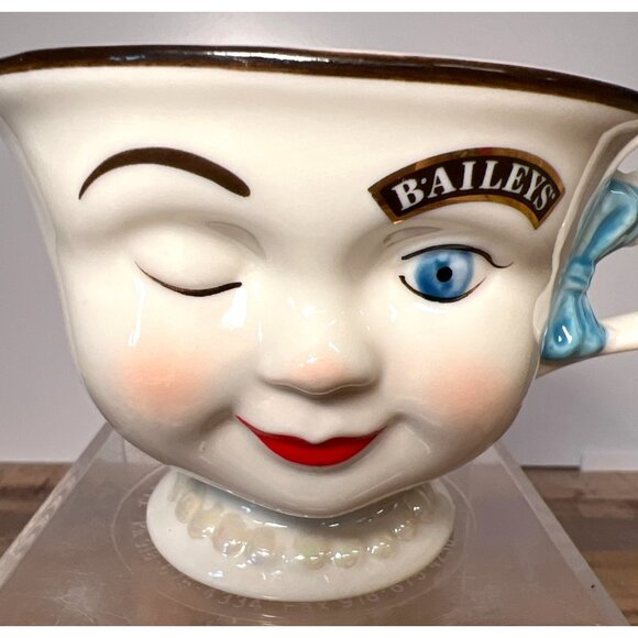 Baileys Winking Face Coffee Mug Cup 3D Ceramic Vintage - Picture 2 of 8